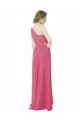 Outlet One Shoulder Chiffon Bridesmaid Dress with Asymmetrical Ruched Bodice UK