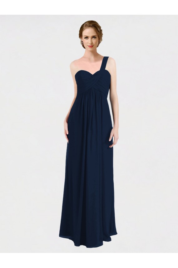 Outlet Full Length Long Chiffon Bridesmaid Gown with Sweetheart Neckline UK