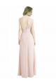 Outlet Full Length Chiffon Bridesmaid Dress with One Wide Shoulder Strap UK