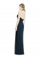 Outlet V-Neck Halter Chiffon Bridesmaid Dress with Side Front Slit UK