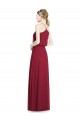 Outlet Full Length V-Neck A-Line Chiffon Boho Bridesmaid Dress UK
