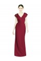 Outlet V-Neck V-Back Long Chiffon Bridesmaid Dress UK