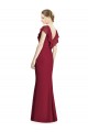 Outlet V-Neck V-Back Long Chiffon Bridesmaid Dress UK