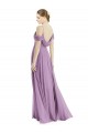 Outlet Off the Shoulder Open Cowl-Back Maxi Bridesmaid Dress UK