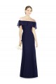 Outlet Off the Shoulder Full-Length Trumpet Chiffon Bridesmaid Dress UK