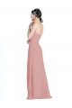Outlet Daped A-Line Chiffon Bridesmaid Dress with Pleated Sweetheart Bodice UK