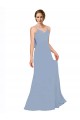 Outlet Cowl Back Long Chiffon Slip Bridesmaid Dress with Straps UK