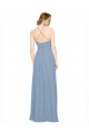 Outlet Pleated Halter Neckline A-Line Chiffon Bridesmaid with Criss Cross Back UK