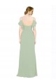 Outlet Split Cold Shoulder Draped A-Line Chiffon Bridesmaid Dress UK