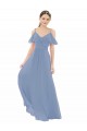 Outlet Pleated One Shoulder A-Line Chiffon Bridesmaid Dress UK