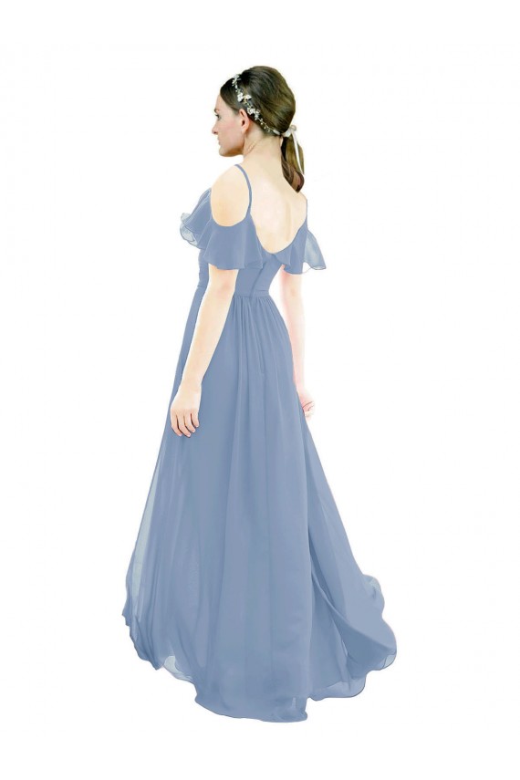Outlet Pleated One Shoulder A-Line Chiffon Bridesmaid Dress UK