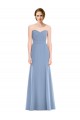 Outlet Draped Strapless Sweetheart Trumpet Chiffon Bridesmaid Dress UK