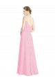 Outlet Spaghetti Straps A-Line Chiffon Bridesmaid Dress Low Back UK