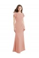Outlet Cap Sleeves Long Chiffon Bridesmaid Dress / Prom Dress with Low V-Back UK