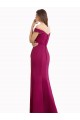 Outlet Off the Shoulder Chiffon Bridesmaid Dress with Lace Appliques and Front Slit UK