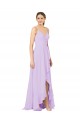 Outlet High-Low Chiffon Bridesmaid Dress with Ruffle Detail UK