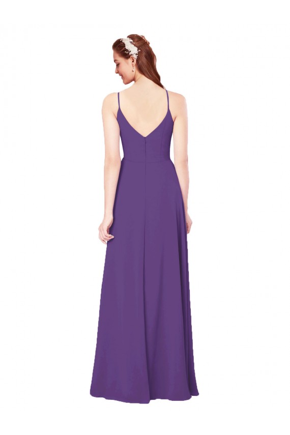 Outlet High Halter Chiffon Bridesmaid Dress with Keyhole UK