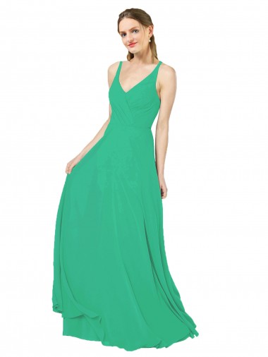 Outlet Classic Chiffon Bridesmaid Dress with Lace-Up Back UK