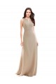 Outlet Elegant Bridesmaid with High Neckline and Illusion V-Neck UK