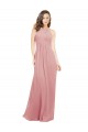 Outlet Chiffon Bridesmaids Dress with Draped Bodice and Keyhole Back UK