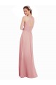 Outlet Chiffon Bridesmaids Dress with Draped Bodice and Keyhole Back UK