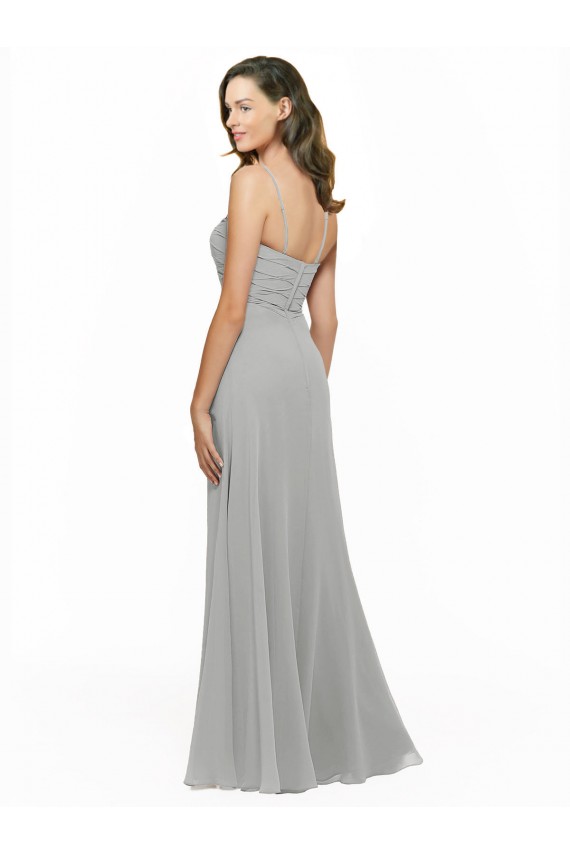 Outlet Chiffon Bridesmaid Dress with Sweetheart Neckline and Adjustable Straps UK