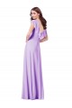 Outlet Flutter Sleeves V-Neck Chiffon Bridesmaid Dress UK