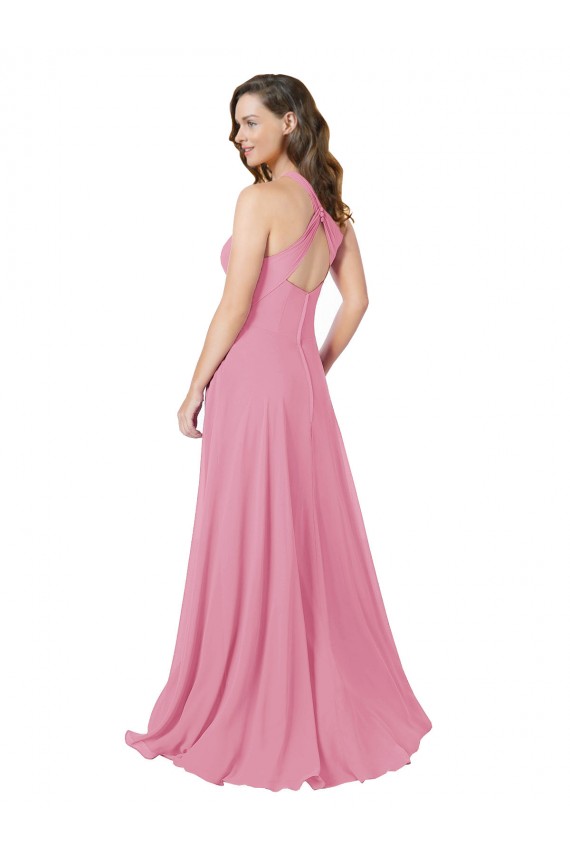 Outlet Chiffon Bridesmaid Dress / Prom Dress with Keyhole Front UK