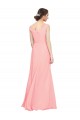Outlet Luxe Chiffon Bridesmaid Dress with Shoulder Tip Gathered Bodice UK