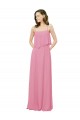 Outlet Spaghetti Strap Chiffon Bridesmaids Dress with Ruffle Overlay UK