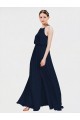 Outlet High Halter Chiffon Bridesmaid Dress with Side Slit UK