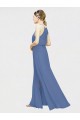 Outlet High Halter Chiffon Bridesmaid Dress with Side Slit UK