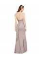 Outlet Fit and Flare Long Chiffon Bridesmaid Dress / Prom Dress with Sash and Open Back UK