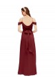Outlet Grecian Inspired Draped Off the Shoulder Long Chiffon Bridesmaid Dress UK