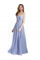 Outlet Ruched Criss Over Bodice Chiffon Bridesmaid Dress with Lace Open Back UK