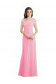 Outlet Single Shoulder Chiffon Bridesmaid Dress with Draped Bodice UK