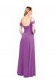 Outlet Cold Shoulder Long Chiffon Bridesmaid Dress with Ruching Details UK