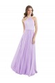 Outlet Halter Chiffon A-Line Bridesmaid Dress with Flounce Back UK