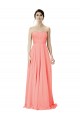 Outlet Strapless Chiffon Bridesmaid Dress with Ruched Sweetheart Neckline UK