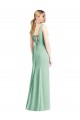 Outlet Sleeveless Tie Back Chiffon Trumpet Chiffon Bridesmaid Dress UK