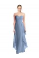 Outlet Strapless Chiffon Bridesmaid Dress with Skirt Overlay UK