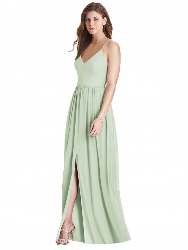 Outlet Criss Cross Strap Backless Maxi Long Chiffon Bridesmaid Dress UK