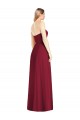 Outlet Strapless Notch Chiffon Maxi Bridesmaid Dress UK