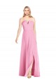 Outlet Strapless Notch Chiffon Maxi Bridesmaid Dress UK