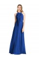 Outlet Plunging V-Back Long Full Length Chiffon Bridesmaid Dress UK