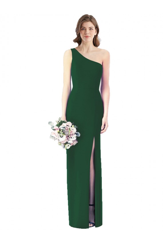 Outlet One Shoulder Chiffon Trumpet Bridesmaid Dress UK