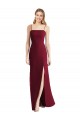 Outlet Tie-Back Cutout Trumpet Chiffon Bridesmaid Dress with Front Slit UK