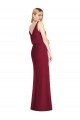 Outlet Blouson Bodice Chiffon Bridesmaid Dress with Front Slit UK