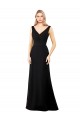 Outlet V-Neckline Chiffon Bridesmaid Dress / Prom Dress with Draped Bodice UK
