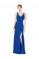 Outlet Low Back Sleeveless Chiffon Bridesmaid Dress with Side Slit UK